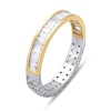 Thumbnail Image 1 of 1 CT. T.W. Lab-Grown Diamond Double-Sided Ring in Sterling Silver and 14K Gold Plate (F/SI2)