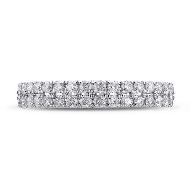 Main Image 6 of 1 CT. T.W. Lab-Grown Diamond Double-Sided Ring in Sterling Silver and 14K Gold Plate (F/SI2)