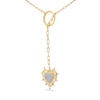 Thumbnail Image 2 of 1/3 CT. T.W. Lab-Grown Diamond Heart Lariat Necklace in Sterling Silver with 14K Gold Plate (F/SI2) - 18”