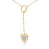 Thumbnail Image 1 of 1/3 CT. T.W. Lab-Created Diamond Heart Lariat Necklace in Sterling Silver with 14K Gold Plate (F/SI2) - 18”