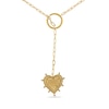 Thumbnail Image 3 of 1/3 CT. T.W. Lab-Grown Diamond Heart Lariat Necklace in Sterling Silver with 14K Gold Plate (F/SI2) - 18”
