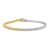 Thumbnail Image 1 of 2 CT. T.W. Lab-Created Diamond Tennis Bracelet in Sterling Silver and 14K Gold Plate (F/SI2) - 7”