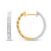 Thumbnail Image 3 of 1/2 CT. T.W. Lab-Grown Diamond Double-Sided Hoop Earrings in Sterling Silver and 14K Gold Plate (F/SI2)