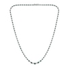 Thumbnail Image 1 of Lab-Created Emerald and 3 CT. T.W. Diamond Graduated Alternating Tennis Necklace in 10K White Gold - 16"