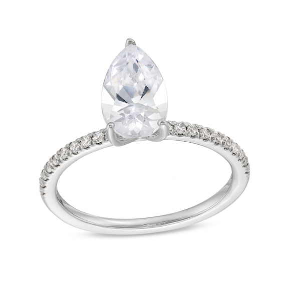1-5/8 CT. T.w. Certified Pear-Shaped Lab-Grown Diamond Engagement Ring in 14K White Gold (F/Vs2)