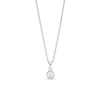 Thumbnail Image 1 of 1/3 CT. T.W. Diamond Stacked Duo Drop Pendant in 14K White Gold