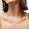 Thumbnail Image 2 of 1/3 CT. T.W. Diamond Stacked Duo Drop Pendant in 14K White Gold