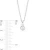 Thumbnail Image 3 of 1/3 CT. T.W. Diamond Stacked Duo Drop Pendant in 14K White Gold