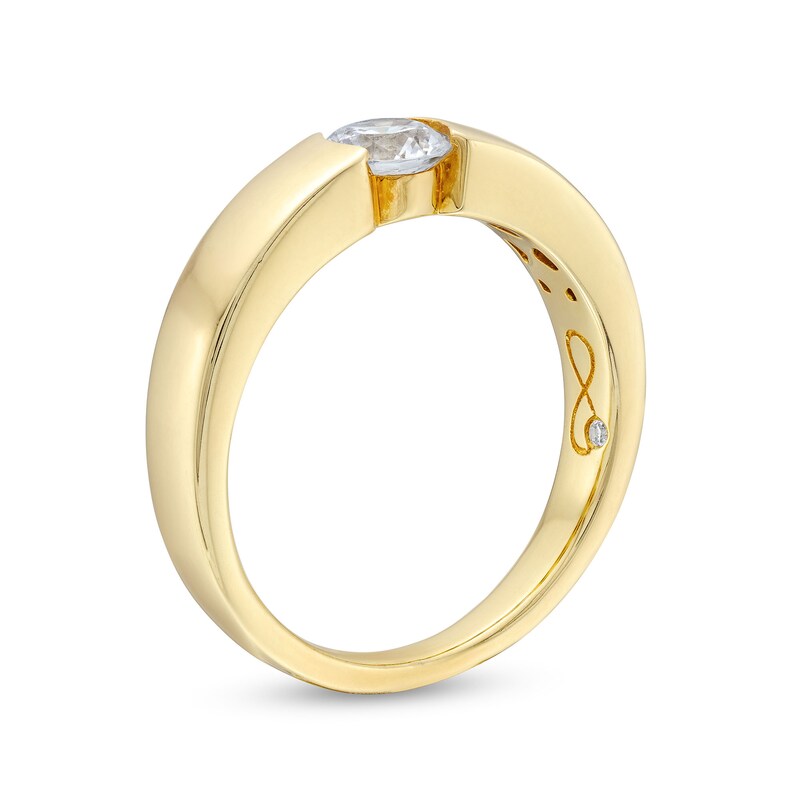 Main Image 3 of 1/2 CT. Diamond Solitaire Engagement Ring in 14K Gold