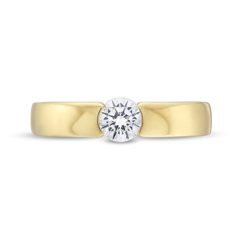 Main Image 4 of 1/2 CT. Diamond Solitaire Engagement Ring in 14K Gold