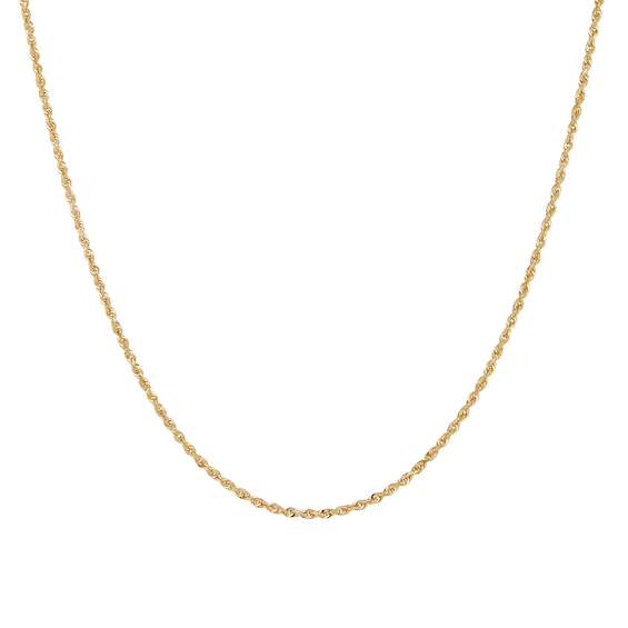 1.8mm Rope Chain Necklace in Semi-Solid 14K Gold - 18"