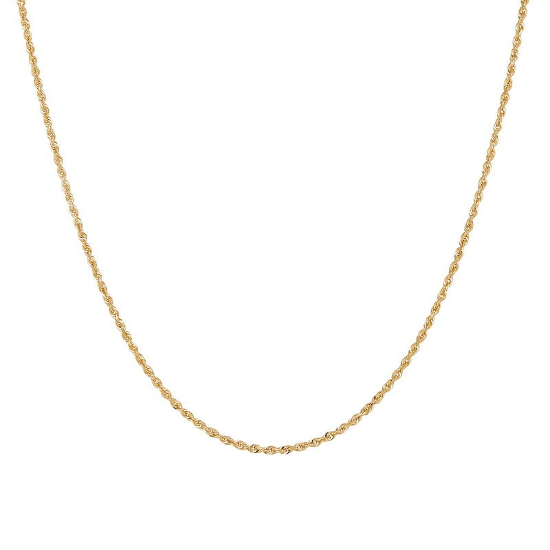 1.8mm Rope Chain Necklace in Semi-Solid 14K Gold - 18"