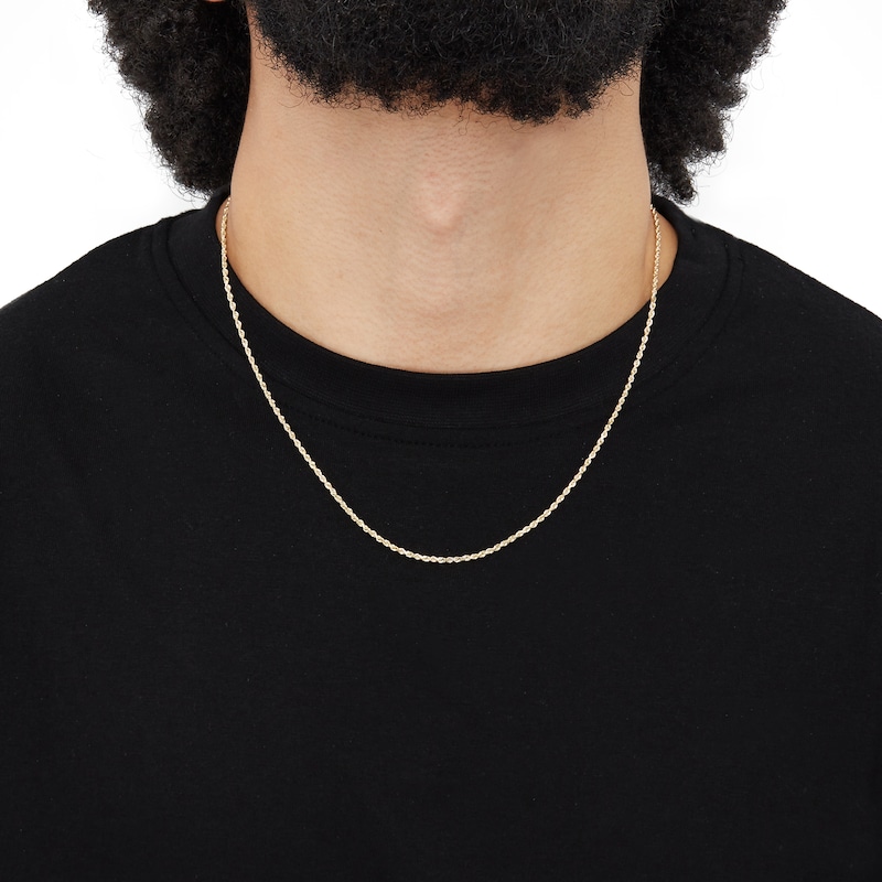 Main Image 3 of 1.8mm Rope Chain Necklace in Semi-Solid 14K Gold - 18"