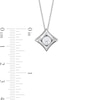 Thumbnail Image 3 of 1/2 CT. Certified Lab-Grown Diamond Solitaire Tilted Square Frame Pendant in 14K White Gold (F/SI2)