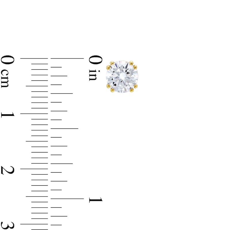 Main Image 3 of 1 CT. T.W. Certified Lab-Grown Diamond Solitaire Stud Earrings in 14K Gold (F/VS2)