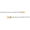 Thumbnail Image 2 of Blue Lab-Created Sapphire and 3/4 CT. T.W. Diamond Duo Alternating Tennis Bracelet in 10K Gold
