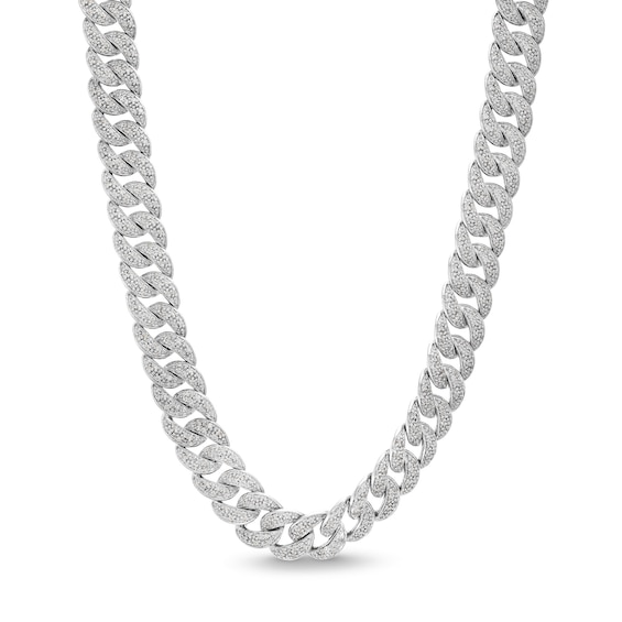 5 CT. T.w. Diamond Cuban Curb Chain Necklace in Sterling Silver - 22"