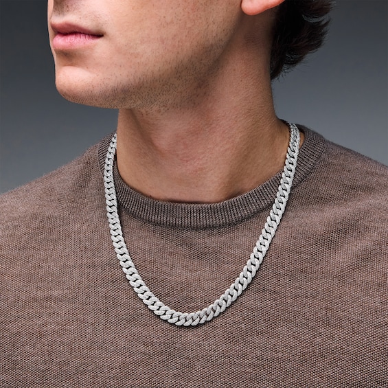 5 CT. T.w. Diamond Cuban Curb Chain Necklace in Sterling Silver - 22"