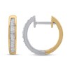 Thumbnail Image 4 of 1/2 CT. T.W. Lab-Grown Diamond Double-Sided Earrings in Sterling Silver and 14K Gold Plate (F/SI2)