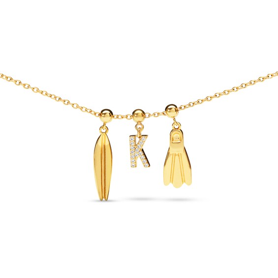PDPAOLAâ¢ at Zales Snorkel Fin Bead Charm in Sterling Silver with 18K Gold Plate