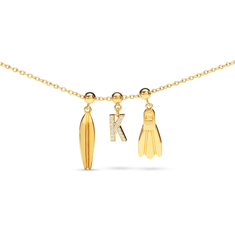 Main Image 3 of PDPAOLA™ at Zales Snorkel Fin Bead Charm in Sterling Silver with 18K Gold Plate