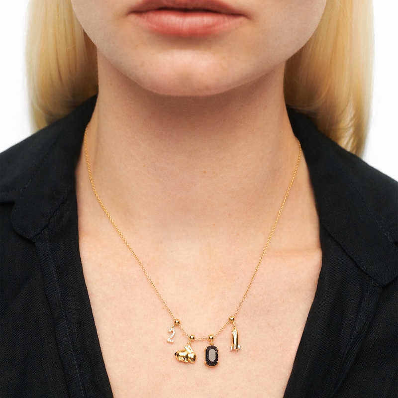 Main Image 2 of PDPAOLA™ at Zales Cubic Zirconia Rabbit Bead Charm in Sterling Silver with 18K Gold Plate