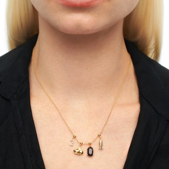 PDPAOLAâ¢ at Zales Cubic Zirconia Rocket Bead Charm in Sterling Silver with 18K Gold Plate