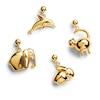 Thumbnail Image 2 of PDPAOLA™ at Zales Cubic Zirconia Dolphin Bead Charm in Sterling Silver with 18K Gold Plate