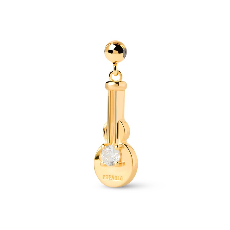 Main Image 1 of PDPAOLA™ at Zales Cubic Zirconia Guitar Bead Charm in Sterling Silver with 18K Gold Plate