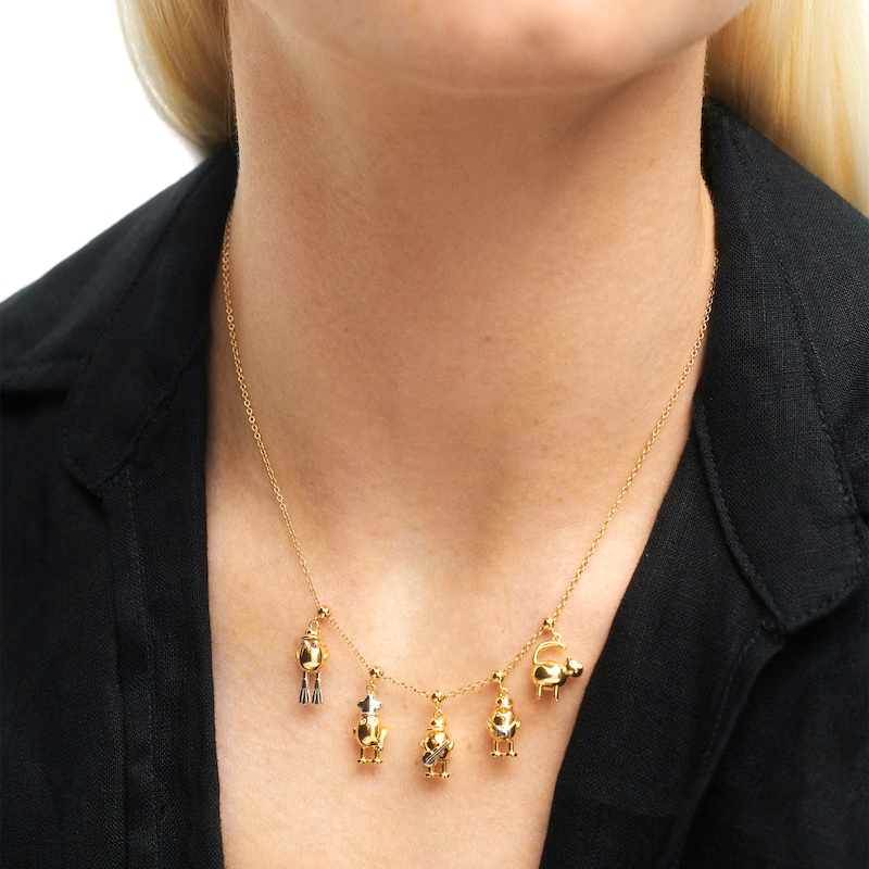 Main Image 2 of PDPAOLA™ at Zales Cubic Zirconia Chef Bead Charm in Sterling Silver with 18K Gold Plate