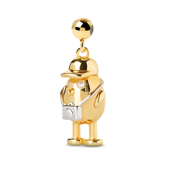 PDPAOLAâ¢ at Zales Cubic Zirconia Photographer Bead Charm in Sterling Silver with 18K Gold Plate