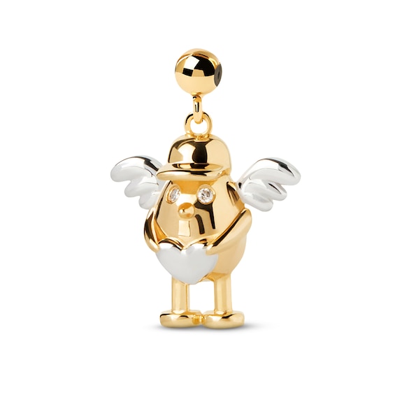 PDPAOLAâ¢ at Zales Cubic Zirconia Cupid Bead Charm in Sterling Silver with 18K Gold Plate