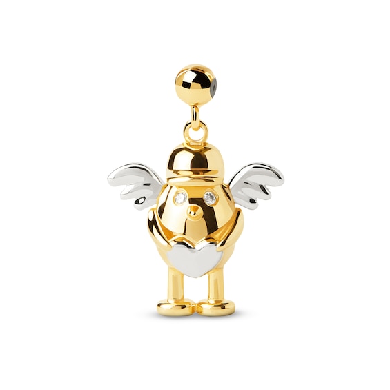 PDPAOLAâ¢ at Zales Cubic Zirconia Cupid Bead Charm in Sterling Silver with 18K Gold Plate