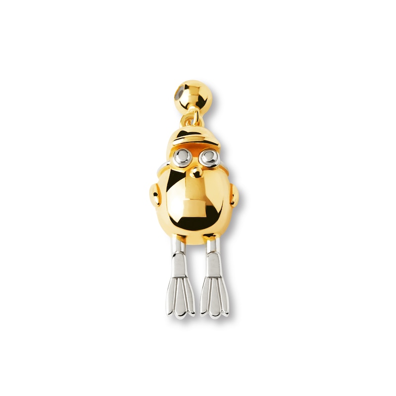 Main Image 3 of PDPAOLA™ at Zales Scuba Diver Bead Charm in Sterling Silver with 18K Gold Plate