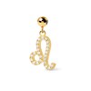 Thumbnail Image 1 of PDPAOLA™ at Zales Cubic Zirconia Leo Zodiac Sign Bead Charm in Sterling Silver with 18K Gold Plate