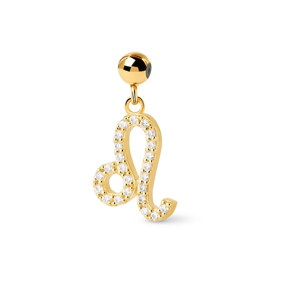 PDPAOLAâ¢ at Zales Cubic Zirconia Leo Zodiac Sign Bead Charm in Sterling Silver with 18K Gold Plate
