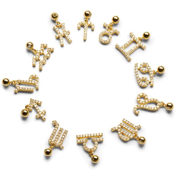 PDPAOLAâ¢ at Zales Cubic Zirconia Leo Zodiac Sign Bead Charm in Sterling Silver with 18K Gold Plate
