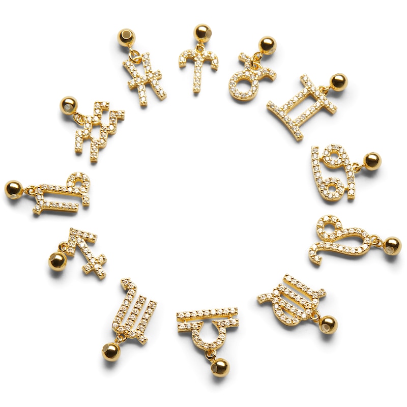 Main Image 2 of PDPAOLA™ at Zales Cubic Zirconia Leo Zodiac Sign Bead Charm in Sterling Silver with 18K Gold Plate