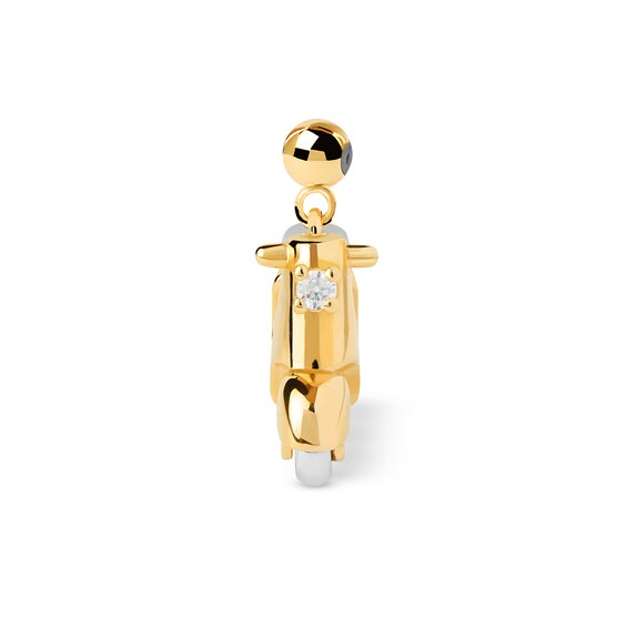 PDPAOLAâ¢ at Zales Cubic Zirconia Moto Bead Charm in Sterling Silver with 18K Gold Plate