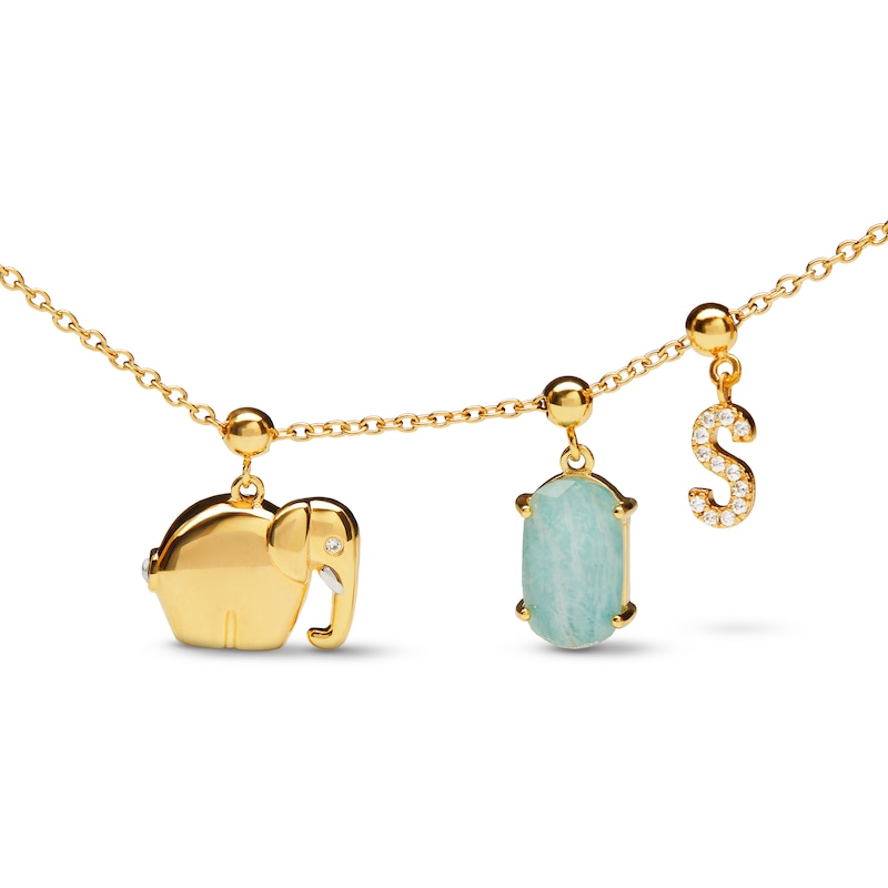 Main Image 2 of PDPAOLA™ at Zales Cubic Zirconia Elephant Bead Charm in Sterling Silver with 18K Gold Plate