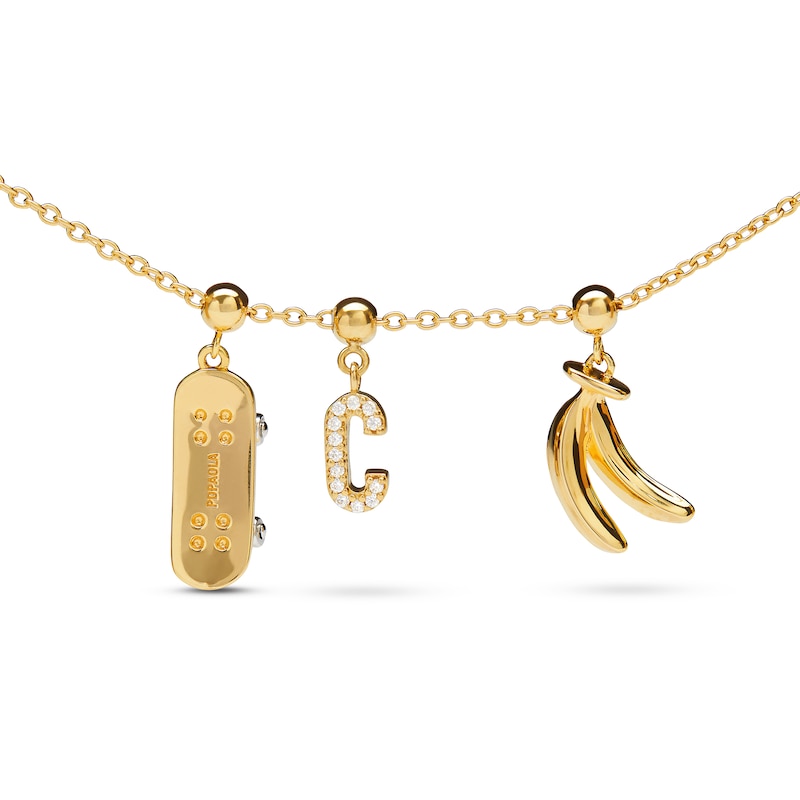 Main Image 4 of PDPAOLA™ at Zales Skateboard Bead Charm in Sterling Silver with 18K Gold Plate