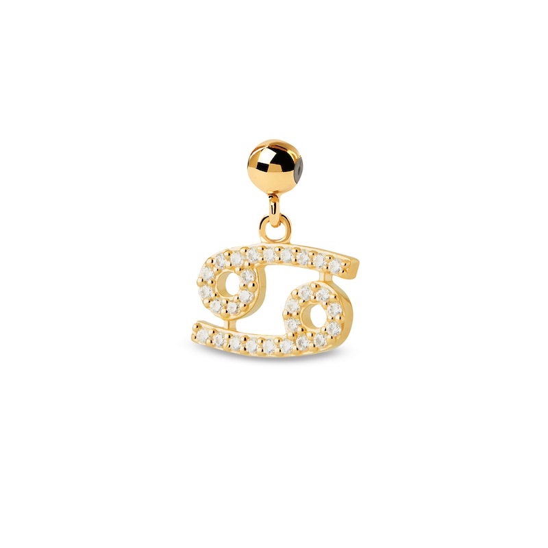 Main Image 1 of PDPAOLA™ at Zales Cubic Zirconia Cancer Zodiac Sign Bead Charm in Sterling Silver with 18K Gold Plate