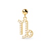 Thumbnail Image 1 of PDPAOLA™ at Zales Cubic Zirconia Capricorn Zodiac Sign Bead Charm in Sterling Silver with 18K Gold Plate