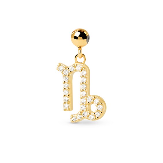 PDPAOLAâ¢ at Zales Cubic Zirconia Capricorn Zodiac Sign Bead Charm in Sterling Silver with 18K Gold Plate