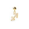 Thumbnail Image 1 of PDPAOLA™ at Zales Cubic Zirconia Sagittarius Zodiac Sign Bead Charm in Sterling Silver with 18K Gold Plate
