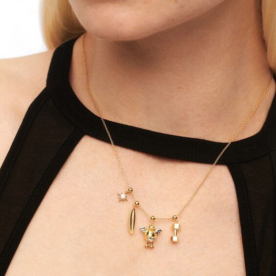 PDPAOLAâ¢ at Zales Surfboard Bead Charm in Sterling Silver with 18K Gold Plate