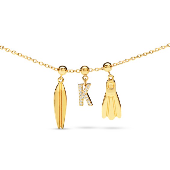 PDPAOLAâ¢ at Zales Surfboard Bead Charm in Sterling Silver with 18K Gold Plate