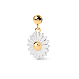 PDPAOLA™ at Zales Daisy Bead Charm in Sterling Silver with 18K Gold Plate