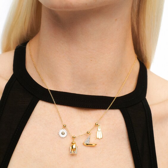 PDPAOLAâ¢ at Zales Daisy Bead Charm in Sterling Silver with 18K Gold Plate