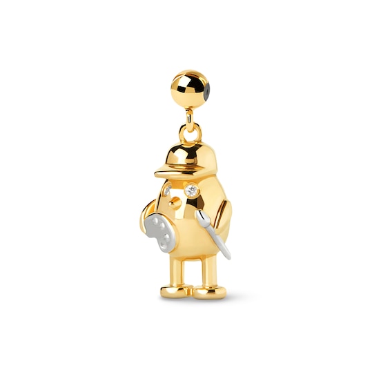PDPAOLAâ¢ at Zales Cubic Zirconia Artist Bead Charm in Sterling Silver with 18K Gold Plate